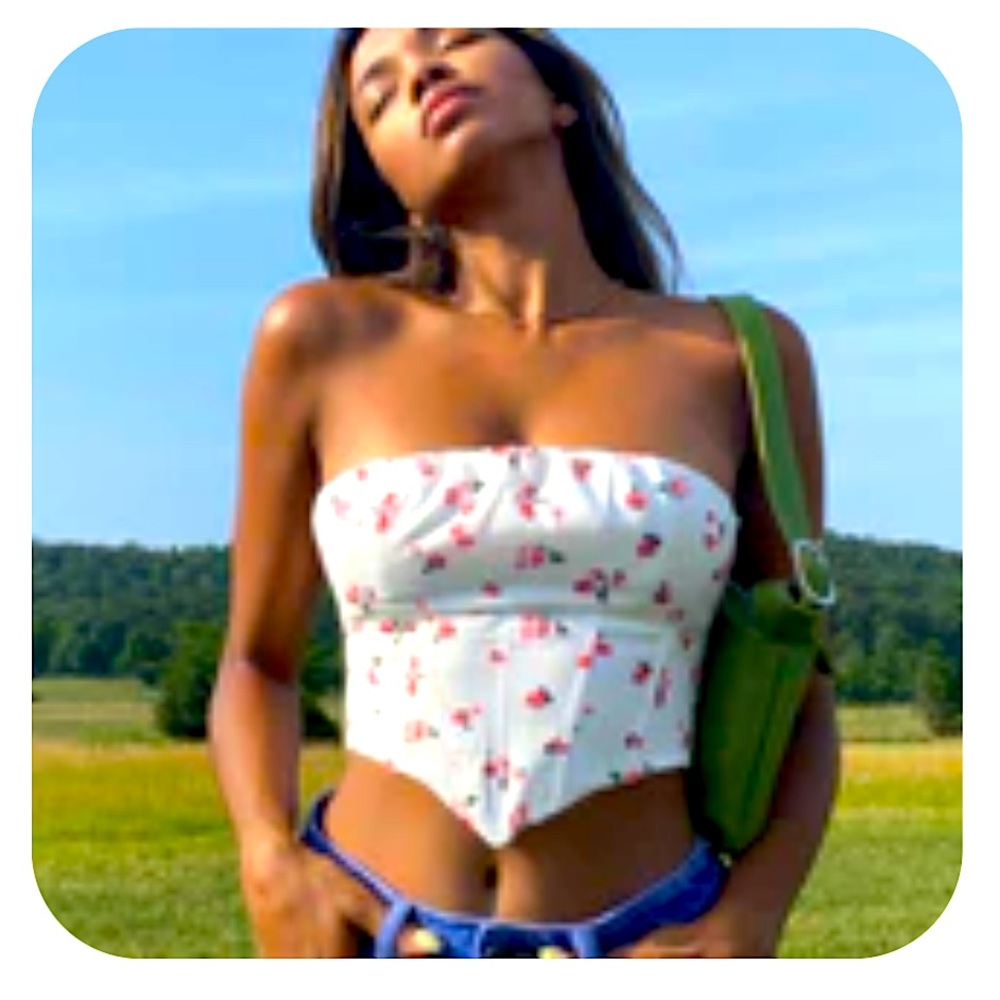Never worn - Floral Corset Crop